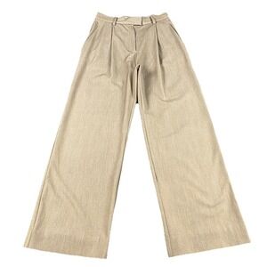 Djerf Avenue Ur An Angel Pants High Rise Wide Leg Pleated In Beige Women's XS